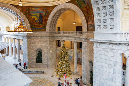Salt Lake City, DEC 5 2021 - Interior view of the Utah State Capitolのeditorial素材