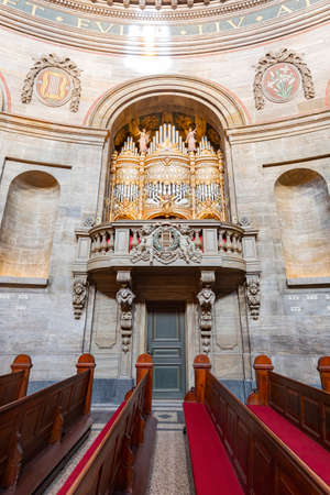 Copenhagen, OCT 31, 2015 - Interior view of the famous Frederiks Kirkeのeditorial素材