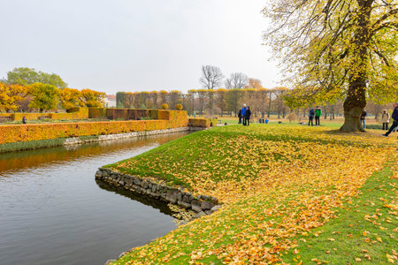 Copenhagen, OCT 29, 2015 - Exterior garden of the famous Rosenborg Slotのeditorial素材