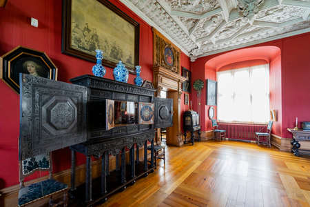Hillerod, AUG 28, 2015 - Interior view of Frederiksborg Castleのeditorial素材