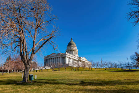Sunny view of the Utah State Capitol at Salk Lake City, Utah, USAのeditorial素材