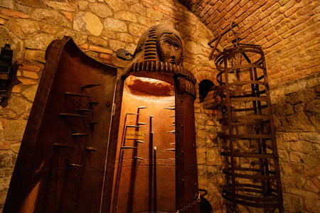 San Francisco, AUG 16 2015 - Interior view of the Sunny view of the 13th-century style Castello di...