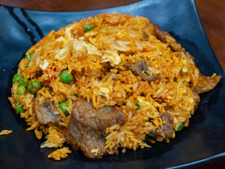 Close up shot of beef fried rice at Las Vegas, Nevadaの写真素材