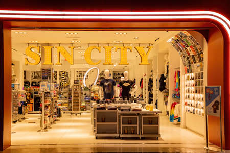 Las Vegas, APR 29 2021 - Interior view of the Venetian Casinoのeditorial素材