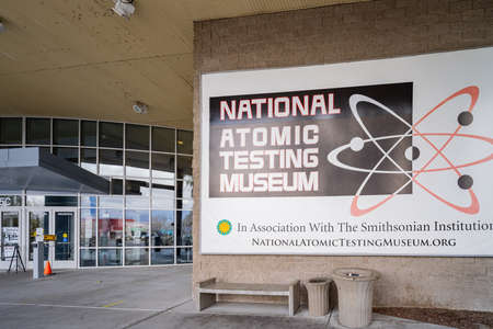 Las Vegas, MAR 12 2021 - Exterior view of The National Atomic Testing Museumのeditorial素材