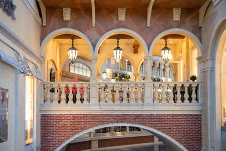 Las Vegas, APR 29 2021 - Interior view of the Venetian Casinoのeditorial素材