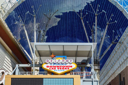 Las Vegas, MAY 27 2021 - Daytime view of the Fremont Street Experienceのeditorial素材