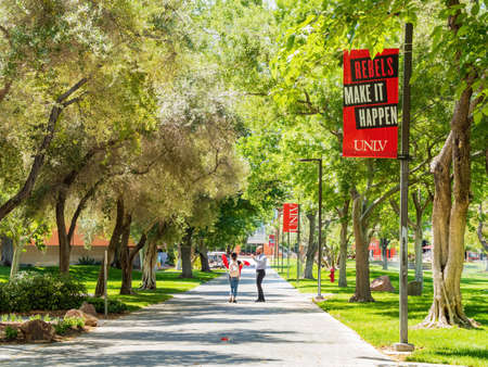 Las Vegas, MAY 8 2021 - Sign of the UNLV campusのeditorial素材