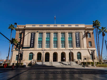 Las Vegas, MAR 5 2021 - Exterior view of The Mob Museumのeditorial素材