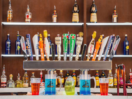 Las Vegas, MAY 27 2021 - Interior view of a pubのeditorial素材