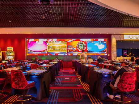 Las Vegas, MAY 27 2021 - Interior view of the Circa Resort and Casinoのeditorial素材