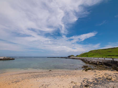 Sunny landscape of the Penghu Island at Taiwanの写真素材