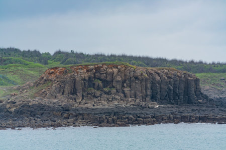 Basalt rock landscape at Penghu Island, Taiwan