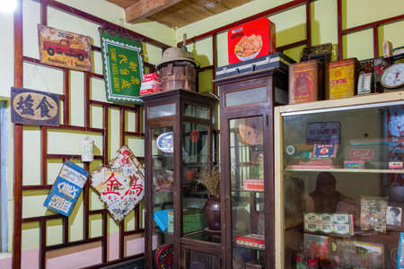 Penghu, Taiwan, JUN 15 2012 - Interior view of a traditional restaurantのeditorial素材