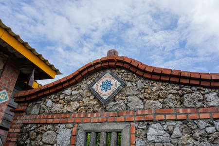 Antique rock house in Penghu island at Taiwanのeditorial素材
