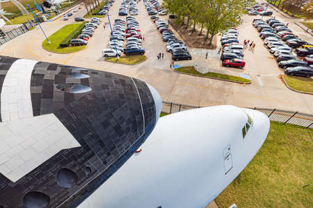 Texas, DEC 27 2021 - Independence Plaza at Space Center Houstonのeditorial素材