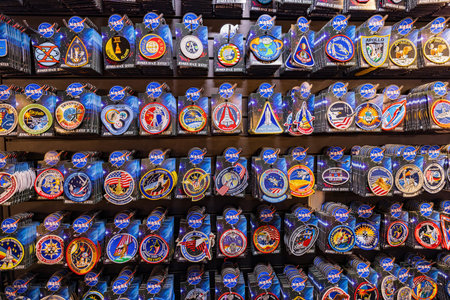 Texas, DEC 27 2021 - Interior view exhibition of Space Center Houstonのeditorial素材