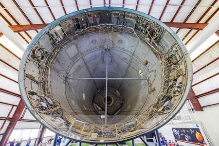 Texas, DEC 27 2021 - Interior view exhibition of Space Center Houstonのeditorial素材