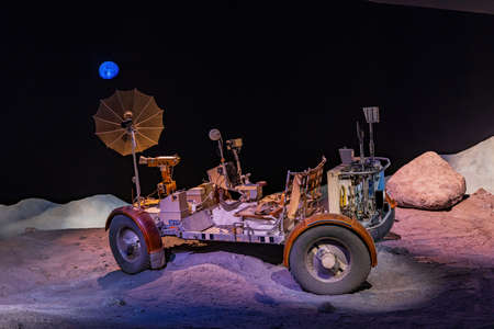 Texas, DEC 27 2021 - Interior view exhibition of Space Center Houstonのeditorial素材