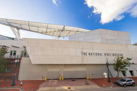 Louisiana, DEC 24 2021 - Sunny view of The National WWII Museumのeditorial素材