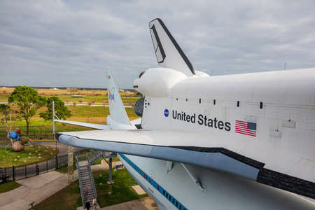 Texas, DEC 27 2021 - Independence Plaza at Space Center Houstonのeditorial素材