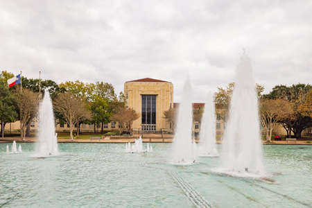 Overcast view of the campus of University of Houston at Texasのeditorial素材