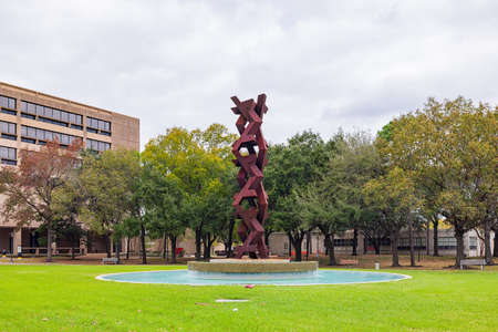 Overcast view of the campus of University of Houston at Texasのeditorial素材
