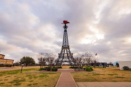 Daytime view of the famous Paris Texas Eiffel Tower at USAのeditorial素材