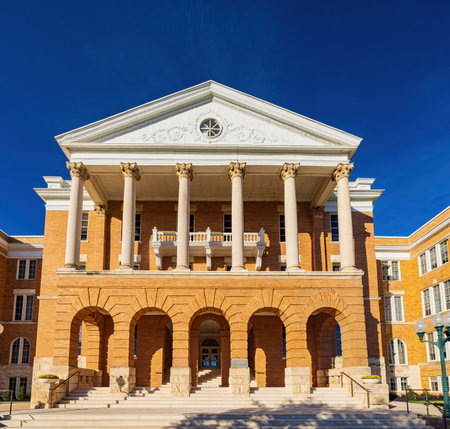 Sunny view of the Texas Woman's University at Denton, Texas, USAのeditorial素材