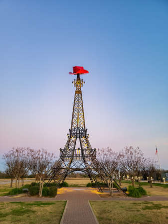 Daytime view of the famous Paris Texas Eiffel Tower at USAのeditorial素材