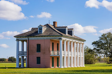 Malus Beauregard House of Chalmette Battlefield at New Orleans, Louisianaのeditorial素材
