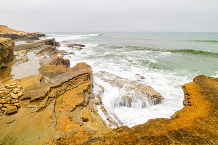 Overcast view of the nature landscape of Cabrillo National Monument at San Diego, California