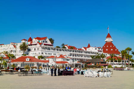 San Digeo, MAY 28 2015 - Sunny view of the Historical Hotel del Coronadoのeditorial素材