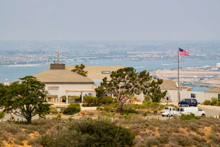 San Digeo, MAY 29 2015 - Sunny view of the Cabrillo National Monument Visitor Centerのeditorial素材