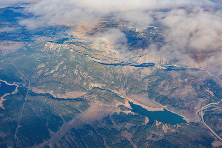 Aerial view of some mountain at California