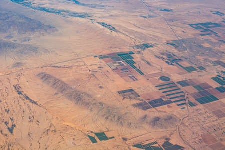 Aerial view near Gila Bend, Arizonaの写真素材