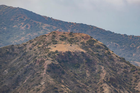 Mountain landscape of Catalina Island at Californiaの写真素材