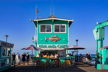 Los Angeles, MAY 15 2016 - Sunny view of the Avalon cityscape of Catalina Islandのeditorial素材