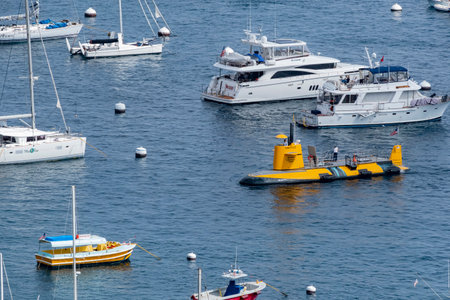Los Angeles, MAY 15 2016 - Sunny view of the beautiful Avalon bay of Catalina Islandのeditorial素材
