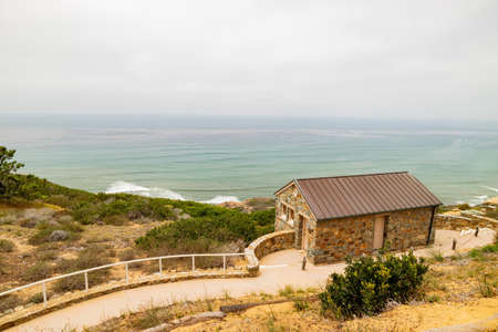 Overcast view of a restroom in Cabrillo National Monument at San Diego, Californiaのeditorial素材