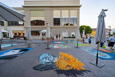 Pasadena JUN 19, 2016 - Chalk competition near Pasadena City Hallのeditorial素材