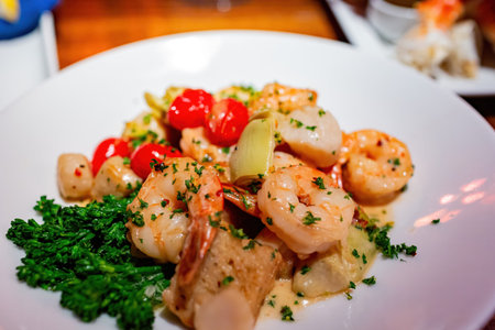 Close up shot of fried shrimp at Anchorage, Alaska