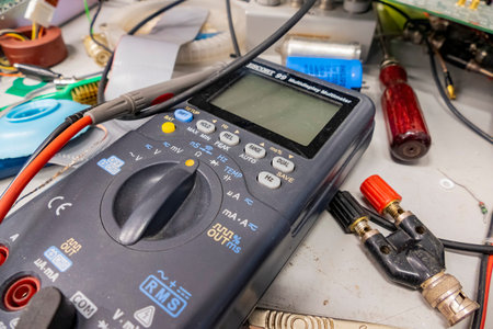 United Kingdom, APR 29 2015 - Close up shot of a multimeter