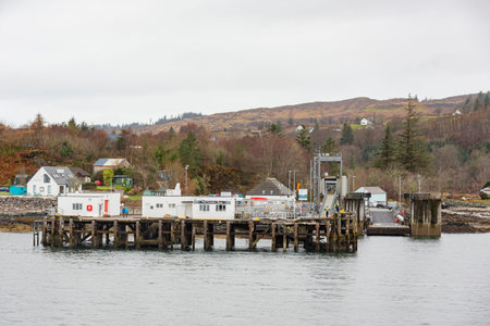 United Kingdom, MAR 25 2016 - Overcast view of the Mallaig port