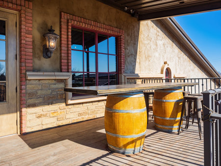 Sunny view of a winery at Edmond, Oklahomaのeditorial素材