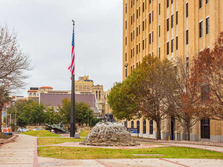 Texas, FEB 2 2022 - Overcast view of the Vietnam War Memorialのeditorial素材