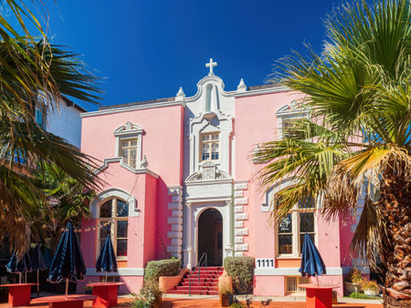 Texas, FEB 5 2022 - Sunny view of the Liberty Bar in the King William Historic Districtのeditorial素材