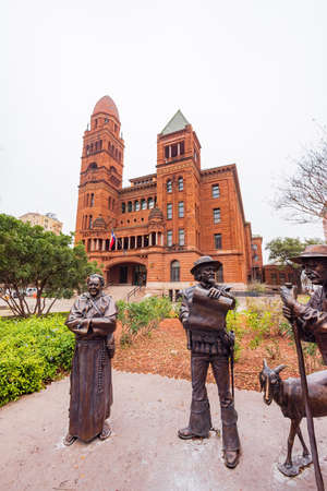 Cloudy view of Courthouse building at Texasのeditorial素材