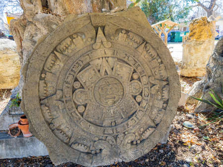 Close up shot of Aztec Sunstone craft in a backyard at Texasのeditorial素材