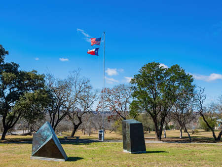 Sunny view of the war memorial at Texasのeditorial素材